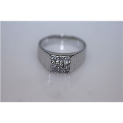 18.9 CTW CZ RING .925 STERLING SILVER