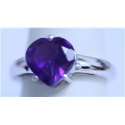 17.45 CTW AMETHYST RING .925 STERLING SILVER