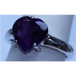 18.15 CTW AMETHYST RING .925 STERLING SILVER