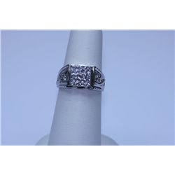 19.55 CTW CZ RING .925 STERLING SILVER