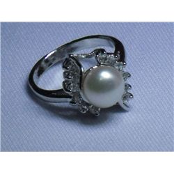 ELITE WHITE PEARL CZ SILVER