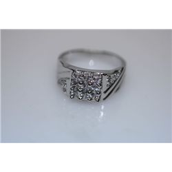 26.0 CTW CZ RING .925 STERLING SILVER