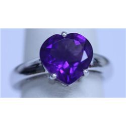 17.20 CTW AMETHYST RING .925 STERLING SILVER