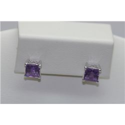 13.35 CTW AMETHYST EARRING .925 STERLING SILVER