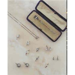 Diamond ear pendants