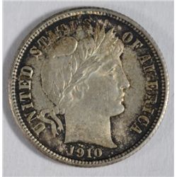 1910 BARBER DIME MS64+ NICE