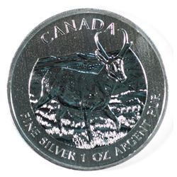 2013 CANADIAN ANTELOPE ONE OUNCE .9999 SILVER COIN