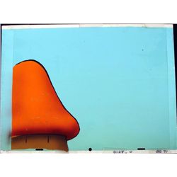 The Smurfs Original Cel Animation Background The Roof