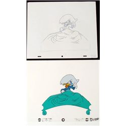 Don't Look Donald Duck Cel Drawing Orig Animation Art