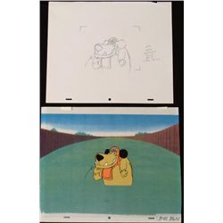 Orig Muttley Cel Animation Background Drawing Wacky Art