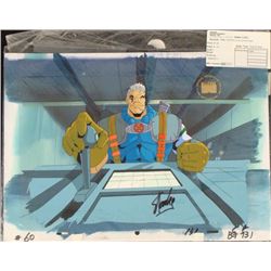 Signed Orig Stan Lee Background Cel Production X-Men