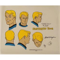 Johnny Storm Cel Animation Fantastic Four Orig Signed