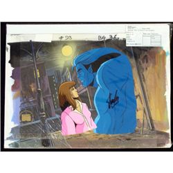 Sad Orig Cel Background X-Men Signed Stan Lee Animation