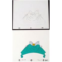 Super Tired Donald Duck Cel Drawing Orig Animation Art