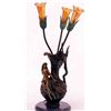 Image 1 : "HANDLED VASE WITH NUDE" BRONZE SCULPTURE LAMP - DEBUT