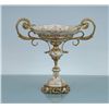 Image 1 : HAND PAINTED PORCELAIN  & BRASS BOWL