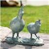 Image 1 : QUAIL COUPLE GARDEN SCULPTURE