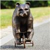 Image 1 : BEAR ON TRIKE GARDEN SCULPTURE