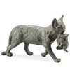 Image 1 : CAT WITH KITTEN CAST IRON GARDEN SCULPTURE