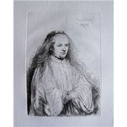 Rembrandt THE LITTLE JEWISH BRIDE Etching