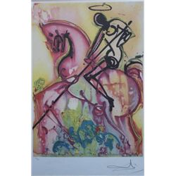 DALI  ST GEORGE & THE DRAGON  LITHOGRAPH - LIMITED EDITION