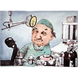 CHARLES BRAGG "ANESTHESIOLOGIST" HAND SIGNED LITHOGRAPH