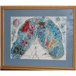 MARC CHAGALL HAND SIGNED LITHOGRAPH IN COLORS