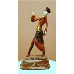 CHIPARUS - "PARIS" -BRONZE AND IVORY SCULPTURE