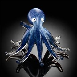 BLUE ART GLASS OCTUPUS