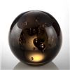 Image 1 : ART GLASS DARK GRAY BUBBLE SPHERE 3.5" DIA