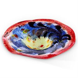 ART GLASS BOWL - UNIQUELY HAND CRAFTED