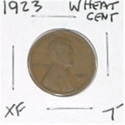 1923 WHEAT CENT RED BOOK VALUE IS $7.00+ *RARE EXTRA FINE GRADE*!! PENNY CAME OUT OF SAFE!!