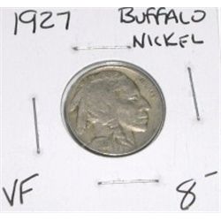 1927 BUFFALO NICKEL RED BOOK VALUE IS $8.00+ *RARE VERY FINE GRADE*!! NICKEL CAME OUT OF SAFE!!