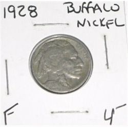 1928 BUFFALO NICKEL RED BOOK VALUE IS $4.00+ *RARE FINE GRADE*!! NICKEL CAME OUT OF SAFE!!