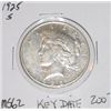 Image 1 : 1925-S PEACE SILVER DOLLAR RED BOOK VALUE IS $200.00+ *RARE MS-62 HIGH GRADE KEY DATE NICE COIN*!!