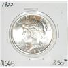 Image 1 : 1922 PEACE SILVER DOLLAR RED BOOK VALUE IS $250.00+ *RARE MS-65 HIGH GRADE KEY DATE NICE COIN*!!