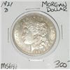 Image 1 : 1921-D MORGAN SILVER DOLLAR RED BOOK VALUE IS $300.00+ *RARE MS-64+ HIGH GRADE SILVER DOLLAR*!!
