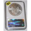 Image 2 : 2010 EARLY RELEASES SILVER EAGLE RARE CERTIFIED BY NGC MS-69 HIGH GRADE SILVR EAGLE CAME OUT OF SAFE