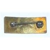 Image 2 : VINTAGE GOLD MILITARY OFFICER BAR STAMPED WITH SHEILD & CROSS & *SHOLD-R-FORM*! PIN CAME OUT OF SAFE