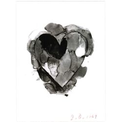 Jim Dine Signed Original Screenprint "Welcome Home Lovebirds"