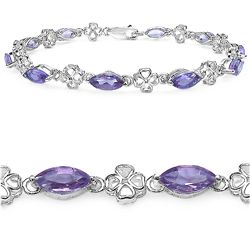 Amethyst & Sterling Silver Bracelet.