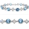 Blue Topaz & Sterling Silver Bracelet.