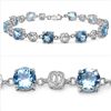 Blue Topaz & Sterling Silver Bracelet.