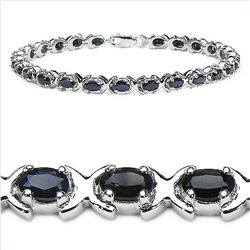 Midnight Sapphire & Sterling Silver Bracelet.