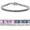Multi Sapphire & Sterling Silver Bracelet.