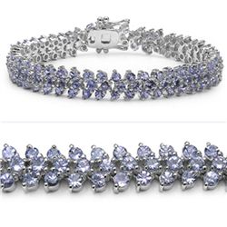 Tanzanite & Sterling Silver Bracelet.