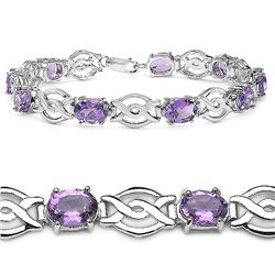 Amethyst & Sterling Silver Bracelet.