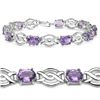 Amethyst & Sterling Silver Bracelet.