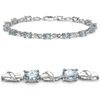 Blue Topaz & Sterling Silver Bracelet.