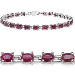 Ruby & Sterling Silver Bracelet.